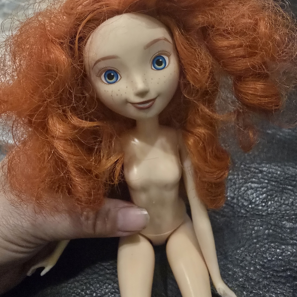 Merida Doll From Disney Movie Brave with Vibrant Orange Hair and Blue Eyes